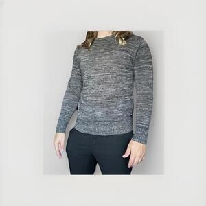 Banks Journal Grey Marbled S- Crew Neck With Elbow Patches